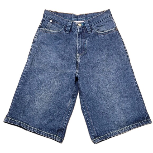 Unbranded Jean Shorts Mens 32 (30) Embroidered Jorts Skater Hip Hop  Jnco Style - Picture 3 of 14